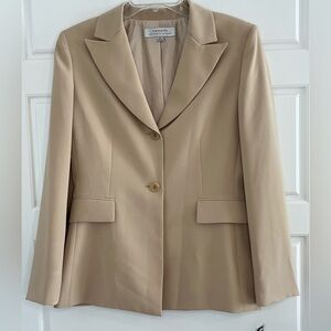 Tahari Arthur S. Levine Beige 2 Button Blazer Jacket Size 10 NWT Careerwear